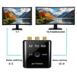 RCA AV To HDMI-compatible Converter AV/CVSB L/R Video Box HD 1080P Support NTSC PAL Output