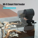 WiFi Intelligent Timing Automatic Feeder Aquarium Goldfish Feeder 210ML Capacity Fish Feeder Mobilephone APP Control Particle