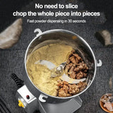4500G Powder Grinder Grain Crusher Spice Grinder Large High Capacity Commercial Stainless Steel Pure Copper Motor Grinder