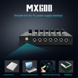 B02B-MX600 Ultra Low-Noise 6-Channel Line Mixer Stereo/Single Track Switch Microphone Preamplifier