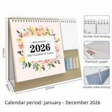 Decorative Desk Calendar Triangular Support Exquisite Patterns Custom Planner Binding Calendar Stable Support Office Calendar