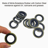 240pcs/Box M6-M30 High Press Hydralic Rubber Oil Pip Bonded Washer Metal Drain Plug Gasket Fit Combined Automotive Sealing Ring