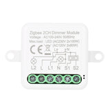 Zigbee Dimmer Switch Module App Remote Control Curtain Switch Works with Alexa Google Home 2 Gang Switch