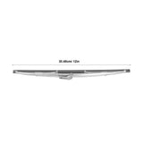 12 Inch/30.48cm Polished Stainless Steel Front Windshield Wiper Blades 1 Pair OEM Style Replacement for Car Van SUV Vehicle