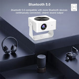 (BAAY) Projector 4K T1pro 250 ANSI Android 13 Dual-Band WiFi6 BT5.0 Auto Keystone Portable Outdoor Home Cinema Projector US