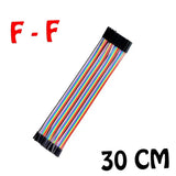 40PCS 30cm 2.54mm Dupont Cable - 1P Female-to-Female Jumper Wire (Row-Type)