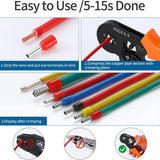 1000PCS Wire Ferrule Kit Copper Crimp Terminals Insulated Pin Cord End Connectors AWG(22 20 18 16 14 12 10 7 5 4 2 1/0 2/0 3/0)
