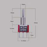 2PCS T8014B-SECQ Toggle Switch Self-locking Type 125V AC 5A/250V AC 3A 3 Gears 3 Pins Reset Toggle Switch High Quality