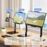 New Expandable Monitor Desk Holder 360° Swivel Adjustable Tablet Stand Foldable Tablet Bracket for 12-17in