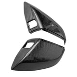 Car Snap-On Rearview Mirror Cover Carbon Fiber Side Wing Mirror Cover With Holes For Q7 2016-2024 Q5 2018-2024