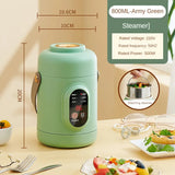 220V Intelligent Mini Health Electric Stewpot Cup Portable Soup Pot Office Cooking Machine 800ML Hot Pot  Stew Pot with Steamer