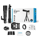 APEXEL T50 HD Telephoto Telescope Phone Lens Monoculars 50X Zoom Kit Cell Phone Monocular Telescope with Triangle Bracket