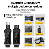 UHF XLR Adapter System Wireless Microphone Transmitter Receiver System For Dynamic Microphone Guitar Audio Mixer