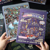 Horror Theme Landscape Sticker PET Haunted Castle Puzzle Stickers Book 8 Scenes 20 Sheets Miniature Scene Stickers DIY Crafts