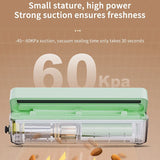 Vacuum Sealer Plastic Bags Packaging Machine USB Rechargeable Portable Mini Food Bag Sealing External Suction Heat Vacuum Sealer