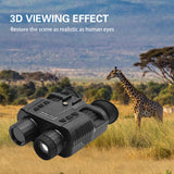 NV8000 Dual Screen Night Vision Goggles Binoculars with Naked Eye, 3D Viewing, Head Mounted for Tactical Hunting