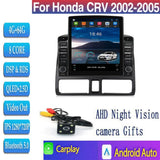 9.7" Vertical Style Tesla Screen Android 14.0 Car Radio For Honda CR-V CRV 2001-2006 Multimedia Player Carplay Navigation GPS