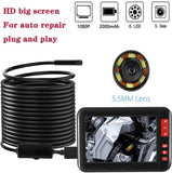 4.3 Inch HD Industrial Endoscope Inspection Camera with 5.5mm LED Lights Waterproof Borescope Inspection Camera for Auto Engine