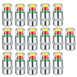 36PSI Tire Pressure Monitoring Valve Easy To Read 3 Color Eye Alert Tire Pressure Monitor Valve Stem Caps for Most Car Truck SUV