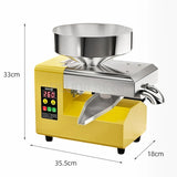 Automatic Home Oil Press Machine Cold Hot Press Machine 98% Yield Stainless Steel oil press extractor for Nuts Seeds Oil Press