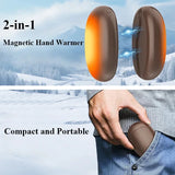 Eary Coffee Bean Shape Magnetic Hand Warmer Split Mini Portable Double Sided Heating Rechargeable Hand Warmer Winter Essentials