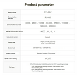 8Ch RS485 Ethernet Relay Module Modbus RTU Protocol Various Isolation 30A High Current Relay Module