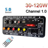 Home Audio Amplifier Board With LED Screen Car Digital Bluetooth AMP Module TF Card U-disk Player Support External Audio Cable