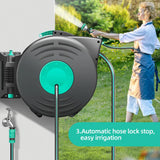 Wall Mounted Automatic Hose and Reel Flexibility  Irrigation System High Pressure Washer Water Retractable Garden Hose Reel