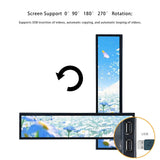 21.3inch 1920x360 Wide LCD Monitor USB2.0 Auto Play Video Rotate Image