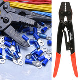 HX 10 Carbon Steel Crimper Ratchet Terminal Crimper Pliers 1.25~10mm AWG10-6 Red Handle