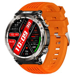 Flashlight Smart Watch Men BT Calls Voice Assistant Watchproof Heart Rate Monitor Remote Control Photography Outdoor Compass