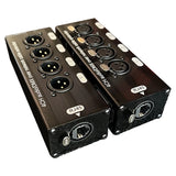 1Pair 4Channel 3Pin XLR Audio and DMX over Network Cable Extender, DMX512 Network Signal Extender 1 Male+1 Female