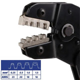 Crimping Tool Kit with Bag, 6 Interchangeable Dies, Adjustable Crimping Range, Multifunction Crimper Pliers for Various Crimp