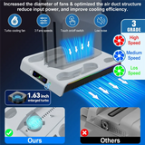 The Multifunctional Host Cooling Charging Dock Is For PS 5 Slim, Supports Charging 2 Controllers, Has 3 Fan Spee