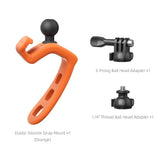 Silicone Action Camera Mount 360° Adjustable Elastic Flexible Bracket Quick Release Rotatable for Insta360/DJI Osmo/GoPro