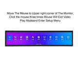 21.3inch 1920x360 Wide LCD Monitor USB2.0 Auto Play Video Rotate Image