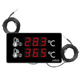 Delighted- Tool Digital Thermometer Swimming Pool Household Indoor Dual Water Temperature External Probe Gauge Large Screen
