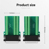 HDB44 Solderless Connector Industrial 3 Rows D-SUB 44Pin P Hole Plug Breakout Terminal Board Adapter