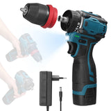 18V 2in1 Lithium Drill Electric Screwdriver Multi-function Power Tool 45Nm Torque Brushless Motor Practical Screw Driver