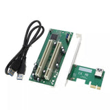 PCI-E to 2xPCI Adapter Cable PCIE x1 to x16 Card PCI-Expansion Converter