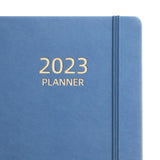 A5 Diary Notebook, 2023 Monthly Journal Notepad 180 Sheets 360 Pages Writing Pads PU Leather Cover for Business Work Supplies