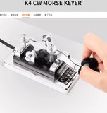 K4 CW Morse Keyer Code Key 6.5mm  Shortwave Radio Morse Code Electric Key