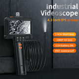 4.3Inch Screen 8mm 5m 1080P Waterproof Industrial Camera Real View Inspection Handheld Borescope Rigid Endoscope