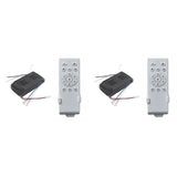 2X Universal Ceiling Fan Remote Control Kit Low Voltage 50W Dc Fan Light Driver Controller 6-Speed & Timing Remote