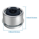 1.98 Inch Trailer Hub Caps(4PCS) Snug-Fit With Rubber Plugs Installation Tool Rust-Resistant Bearing Dust Caps