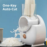 50W Automatic Vegetable Cutter 3 Blades and Detachable Design Electric Vegetable Cutter for Shredding Slicing Grating Home Use