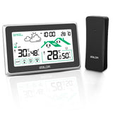Baldr Wireless Weather Station Digital LCD Temperature Humidity Meter DCF Radio Alarm Clock Calendar Forecast Sensor Frost Point