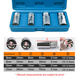 4pcs Damaged Screw Extractor Drill Broken Stud Removal Socket Tools Bolt Extractor with Solid Storage Case 6/8/10/12mm