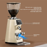 Electric Coffee Bean Grinder Timing Grinding Machine Home Commercial Espresso Grinder 100 Gear Adjustment Anti Static Design CNC