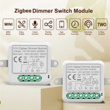 Zigbee Dimmer Switch Module App Remote Control Curtain Switch Works with Alexa Google Home 2 Gang Switch